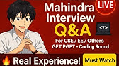 Mahindra and Mahindra Interview Questions and Answers | M&M Interview questions GET/PGET #mahindra 1
