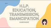 H.L.P. Chap 1 - Education, transmission, émancipation