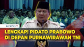 [FULL] Pidato Presiden Prabowo di Depan Purnawirawan TNI, Berkelakar ke Try Sutrisno hingga Luhut