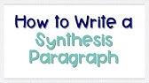 How to Write a Synthesis Paragraph | Coach Hall Writes
