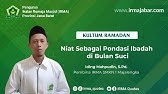 Niat Sebagai Pondasi Ibadah di Bulan Suci