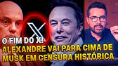 ⛔O FIM DO X! Alexandre PARTIU PARA CIMA de ELON MUSK e suspendeu o X no Brasil