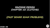 MACHINE DESIGN: PAST BOARD EXAM PROBLEMS CHAPTER 10 - CLUTCHES