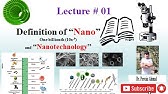 Definition of “Nano" and "Nanotechnology"/@nanotechnology5364 /@nanogenixtech