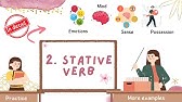 STATIVE VERB | Apa itu STATIVE VERB (KATA KERJA STATIS)?