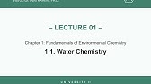 Lecture 01: Water Chemistry Basics (Chapter 1)