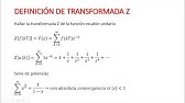 TRANSFORMADA Z DEFINICIÓN Y REGIONES DE ABSOLUTA CONVERGENCIA