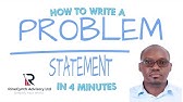 How to write a problem statement in 4 minutes with an example