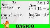 Límites Directos o Sustitución Directa - Ejercicios