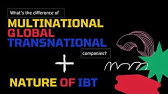 WHAT IS THE DIFFERENCE OF MULTINATIONAL, GLOBAL AND TRANSNATIONAL COMPANY? | NATURE OF INTL BUSINESS