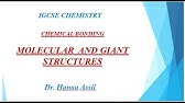 Chemical Bonding -  Simple molecular and Giant Structures  - IGCSE Chemistry -  Dr  Hanaa Assil