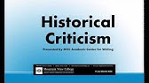 Historical Criticism