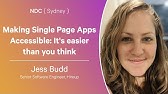 Making Single Page Apps Accessible: It's easier than you think - Jess Budd - NDC Sydney 2024